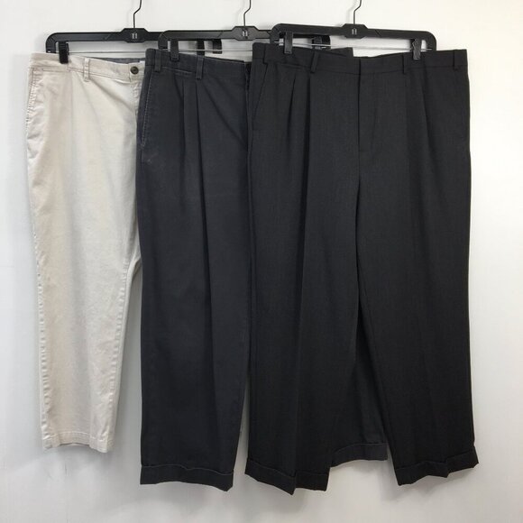 Eddie Bauer/Amazon Essentials Mens Dress Pants Bundle Size 42x28 EXCELLENT - Picture 1 of 13